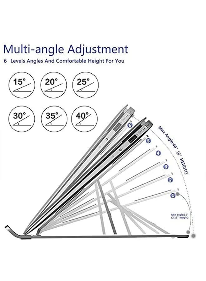 ARNO Adjustable Aluminum Tablet Stand – Silver Ergonomic Tablet Holder - Image 4